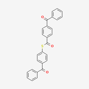 molecular formula C27H18O3S B14301992 S-(4-Benzoylphenyl) 4-benzoylbenzene-1-carbothioate CAS No. 112013-25-9