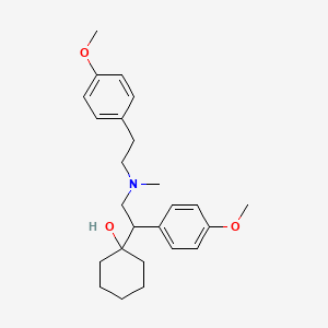 molecular formula C25H35NO3 B1430201 rac N-Desmethyl-N-(4-methoxyphenethyl) Venlafaxine CAS No. 1346601-14-6