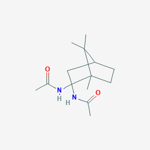molecular formula C14H24N2O2 B14302026 N,N'-(1,7,7-Trimethylbicyclo[2.2.1]heptane-2,2-diyl)diacetamide CAS No. 113719-43-0