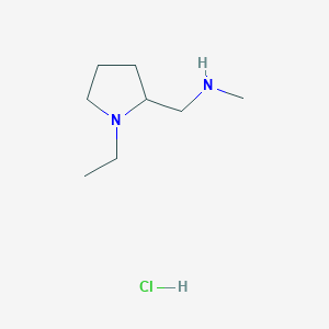 molecular formula C8H19ClN2 B1430211 1-(1-Ethylpyrrolidin-2-yl)-N-methylmethanamine hydrochloride CAS No. 1391053-31-8
