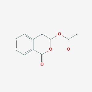 molecular formula C11H10O4 B14302154 1-Oxo-3,4-dihydro-1H-2-benzopyran-3-yl acetate CAS No. 116206-42-9