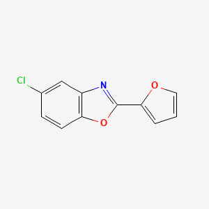 molecular formula C11H6ClNO2 B14302181 Benzoxazole, 5-chloro-2-(2-furanyl)- CAS No. 123119-68-6