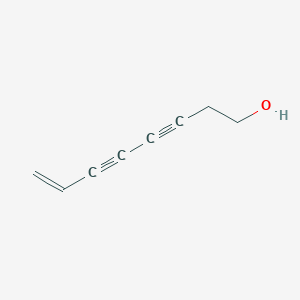 molecular formula C8H8O B14302246 Oct-7-en-3,5-diyn-1-ol CAS No. 114020-45-0