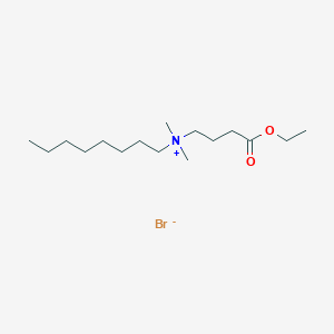molecular formula C16H34BrNO2 B14302256 N-(4-Ethoxy-4-oxobutyl)-N,N-dimethyloctan-1-aminium bromide CAS No. 120075-01-6