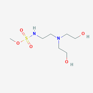 molecular formula C7H18N2O5S B14302314 Methyl {2-[bis(2-hydroxyethyl)amino]ethyl}sulfamate CAS No. 116365-01-6