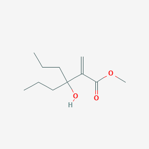 molecular formula C11H20O3 B14302335 Methyl 3-hydroxy-2-methylidene-3-propylhexanoate CAS No. 112247-21-9