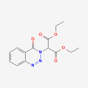 molecular formula C14H15N3O5 B14302344 Diethyl (4-oxo-1,2,3-benzotriazin-3(4H)-yl)propanedioate CAS No. 113169-50-9