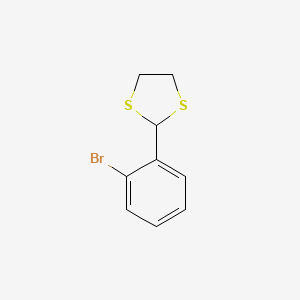 molecular formula C9H9BrS2 B14302349 1,3-Dithiolane, 2-(2-bromophenyl)- CAS No. 113509-22-1