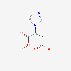 molecular formula C9H10N2O4 B14302360 Dimethyl 2-(1H-imidazol-1-yl)but-2-enedioate CAS No. 120049-02-7