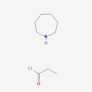 molecular formula C9H18ClNO B14302398 Azepane;propanoyl chloride CAS No. 116024-21-6