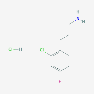 molecular formula C9H12Cl2FN B1430240 3-(2-Chloro-4-fluorophenyl)propan-1-amine hydrochloride CAS No. 377083-97-1