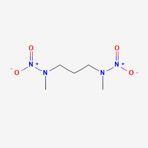 molecular formula C5H12N4O4 B14302410 N-methyl-N-[3-[methyl(nitro)amino]propyl]nitramide CAS No. 112362-98-8
