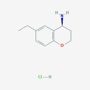 (4S)-6-ethyl-3,4-dihydro-2H-1-benzopyran-4-amine hydrochloride