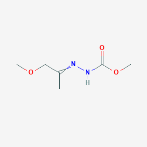 molecular formula C6H12N2O3 B14302448 Methyl 2-(1-methoxypropan-2-ylidene)hydrazine-1-carboxylate CAS No. 112753-11-4
