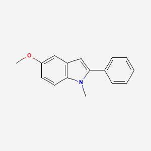 molecular formula C16H15NO B14302470 5-Methoxy-1-methyl-2-phenyl-1H-indole CAS No. 117616-09-8