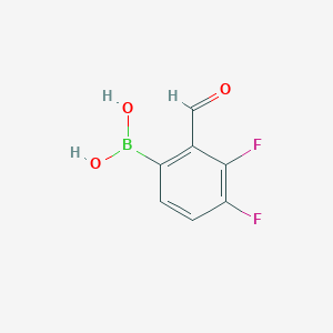 molecular formula C7H5BF2O3 B1430249 (3,4-Difluoro-2-formylphenyl)boronic acid CAS No. 1451392-91-8