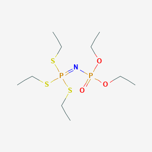 molecular formula C10H25NO3P2S3 B14302553 Triethyl N-(diethoxyphosphoryl)phosphorimidotrithioate CAS No. 112474-47-2