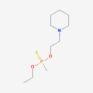 molecular formula C10H22NO2PS B14302601 O-ethyl O-[2-(piperidin-1-yl)ethyl] methylphosphonothioate CAS No. 112919-75-2