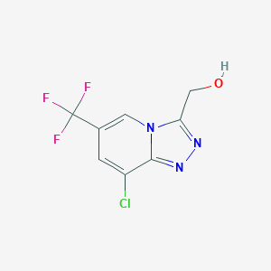 molecular formula C8H5ClF3N3O B1430262 (8-Chloro-6-(trifluoromethyl)-[1,2,4]triazolo[4,3-a]pyridin-3-yl)methanol CAS No. 1616500-62-9