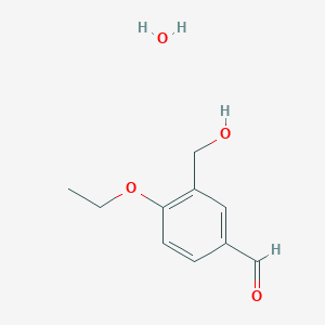 molecular formula C10H14O4 B1430265 4-Ethoxy-3-(hydroxymethyl)benzaldehyde hydrate CAS No. 1559062-02-0