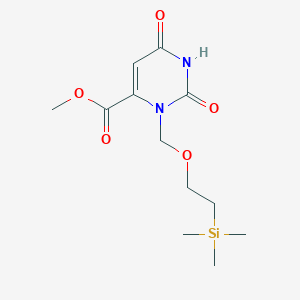 molecular formula C12H20N2O5Si B1430268 Methyl 2,6-dioxo-3-{[2-(trimethylsilyl)ethoxy]methyl}-1,2,3,6-tetrahydropyrimidine-4-carboxylate CAS No. 1610377-18-8