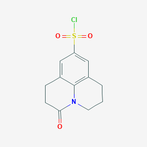 molecular formula C12H12ClNO3S B1430272 2-Oxo-1-azatricyclo[7.3.1.0,5,13]trideca-5,7,9(13)-triene-7-sulfonyl chloride CAS No. 1267658-50-3