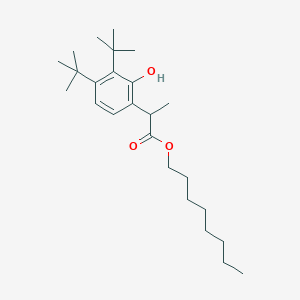 molecular formula C25H42O3 B14302741 Octyl 2-(3,4-DI-tert-butyl-2-hydroxyphenyl)propanoate CAS No. 113923-18-5