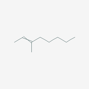 molecular formula C9H18 B14302777 2-Octene, 3-methyl- CAS No. 113426-22-5