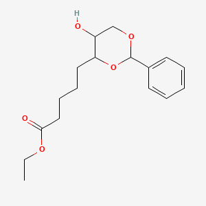 molecular formula C17H24O5 B14302794 Ethyl 5-(5-hydroxy-2-phenyl-1,3-dioxan-4-YL)pentanoate CAS No. 114191-16-1