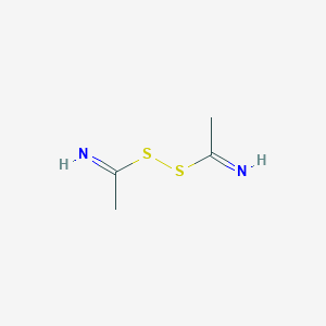 molecular formula C4H8N2S2 B14302802 Ethanimidoylsulfanyl ethanimidothioate CAS No. 112009-00-4