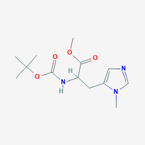 molecular formula C13H21N3O4 B1430281 Methyl 2-((tert-butoxycarbonyl)amino)-3-(1-methyl-1H-imidazol-5-yl)propanoate CAS No. 1207887-42-0