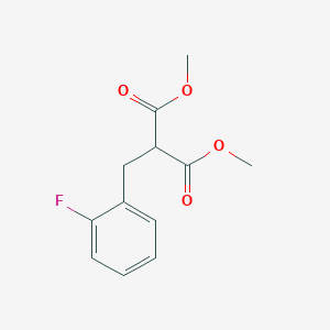 molecular formula C12H13FO4 B14302823 Propanedioic acid, [(2-fluorophenyl)methyl]-, dimethyl ester CAS No. 121482-59-5