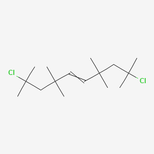 molecular formula C16H30Cl2 B14302843 2,9-Dichloro-2,4,4,7,7,9-hexamethyldec-5-ene CAS No. 112916-35-5