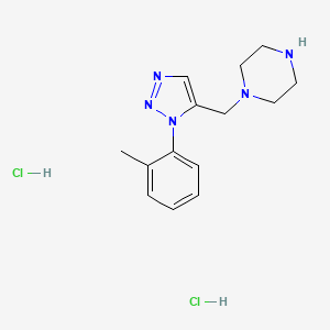 1-{[1-(2-methylphenyl)-1H-1,2,3-triazol-5-yl]methyl}piperazine dihydrochloride