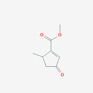 molecular formula C8H10O3 B14302878 Methyl 5-methyl-3-oxocyclopent-1-ene-1-carboxylate CAS No. 115514-31-3
