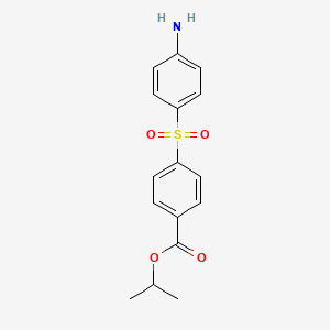 molecular formula C16H17NO4S B14302882 Propan-2-yl 4-(4-aminobenzene-1-sulfonyl)benzoate CAS No. 116091-39-5