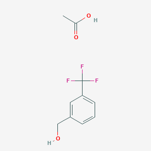 molecular formula C10H11F3O3 B14302901 Acetic acid;[3-(trifluoromethyl)phenyl]methanol CAS No. 126029-39-8