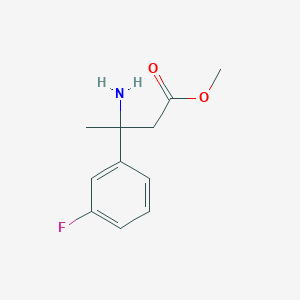 molecular formula C11H14FNO2 B1430291 Methyl 3-amino-3-(3-fluorophenyl)butanoate CAS No. 1521086-20-3
