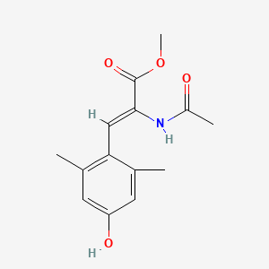 molecular formula C14H17NO4 B1430298 methyl (2Z)-2-acetamido-3-(4-hydroxy-2,6-dimethylphenyl)prop-2-enoate CAS No. 1616502-84-1