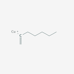 molecular formula C7H13Cu B14302991 copper(1+);hept-1-ene CAS No. 112775-46-9