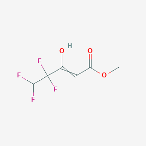 molecular formula C6H6F4O3 B14302998 Methyl 4,4,5,5-tetrafluoro-3-hydroxypent-2-enoate CAS No. 113341-47-2