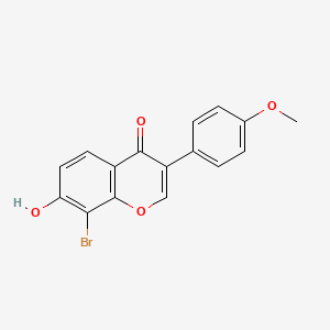 molecular formula C16H11BrO4 B14303006 8-Bromo-7-hydroxy-3-(4-methoxyphenyl)-4H-1-benzopyran-4-one CAS No. 117375-27-6