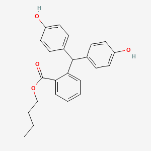 molecular formula C24H24O4 B14303034 Butyl 2-[bis(4-hydroxyphenyl)methyl]benzoate CAS No. 114626-60-7