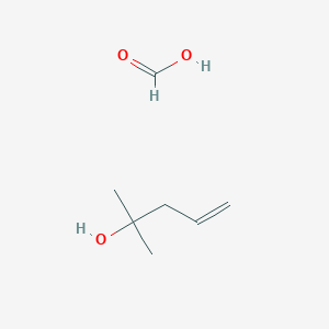 molecular formula C7H14O3 B14303042 Formic acid;2-methylpent-4-en-2-ol CAS No. 116071-55-7