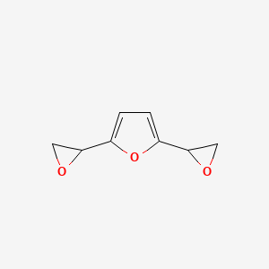 molecular formula C8H8O3 B14303071 2,5-Bis(oxiran-2-yl)furan CAS No. 111938-38-6
