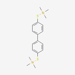 molecular formula C18H26S2Si2 B14303127 Trimethyl-[4-(4-trimethylsilylsulfanylphenyl)phenyl]sulfanylsilane CAS No. 121535-27-1