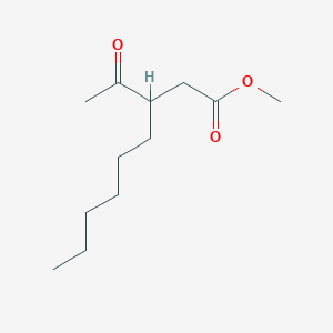molecular formula C12H22O3 B14303146 Methyl 3-acetylnonanoate CAS No. 113749-07-8