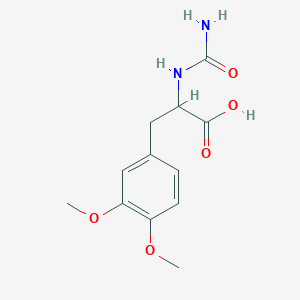 molecular formula C12H16N2O5 B14303208 N-Carbamoyl-3-methoxy-O-methyltyrosine CAS No. 114624-72-5
