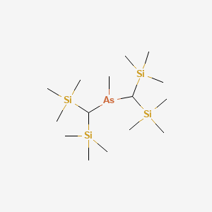 molecular formula C15H41AsSi4 B14303262 Bis[bis(trimethylsilyl)methyl](methyl)arsane CAS No. 112642-94-1