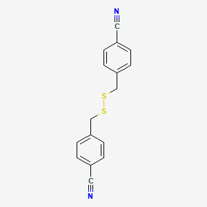 molecular formula C16H12N2S2 B14303267 Benzonitrile, 4,4'-[dithiobis(methylene)]bis- CAS No. 120883-12-7